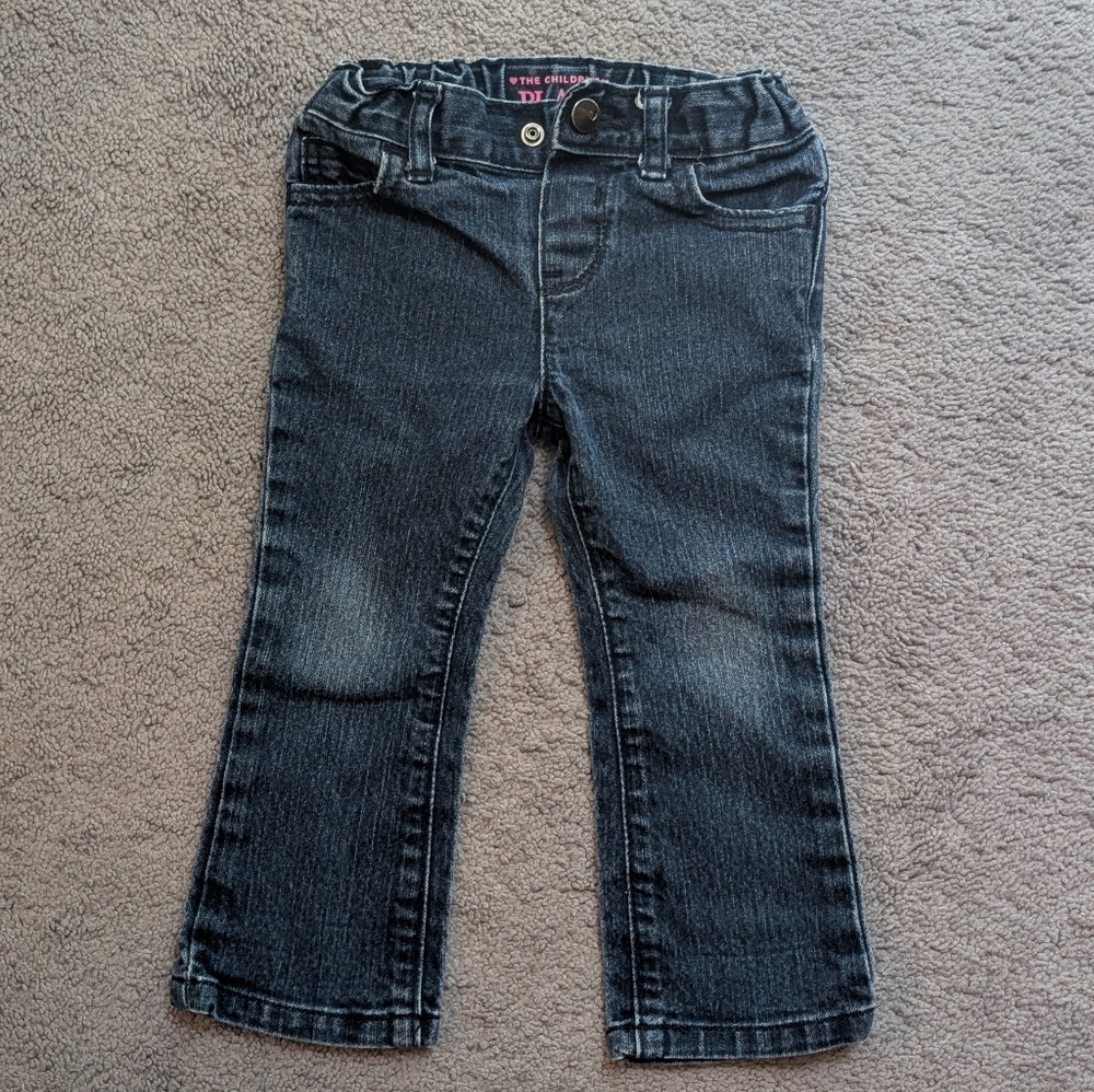 The Children's Place Toddler Bootcut Jeans Dark Blue Denim Girl's 2T